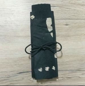 Black and tan fish pattern beeswax wrap